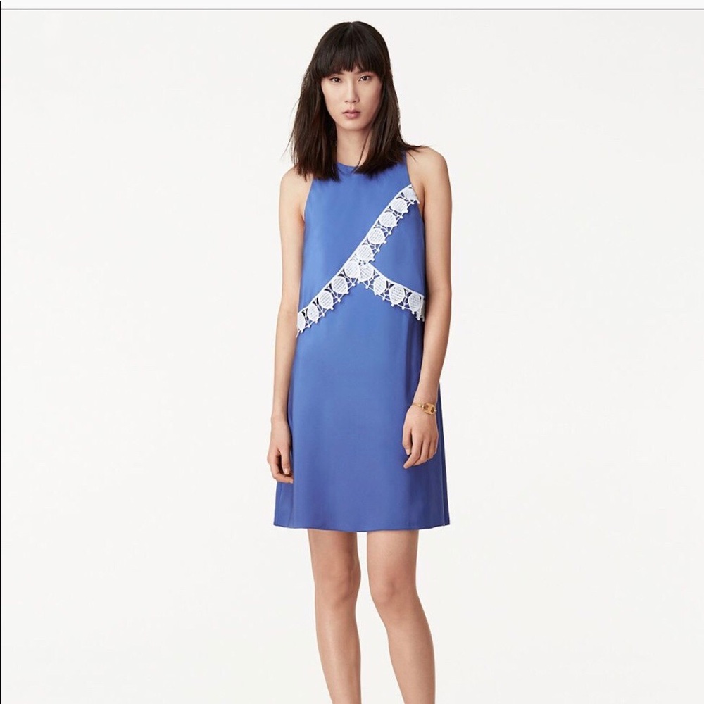 Tory Burch Amanda Guipure Lace Trim Dress